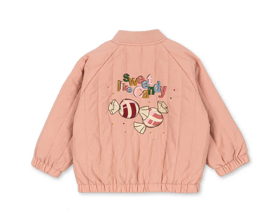 2026 KS Baby Girls Cartoon Candy Jackets Winter Kids Clothes Girls Lambswool Jackets Outerwear Coats Toddler Flight Suit Jacket