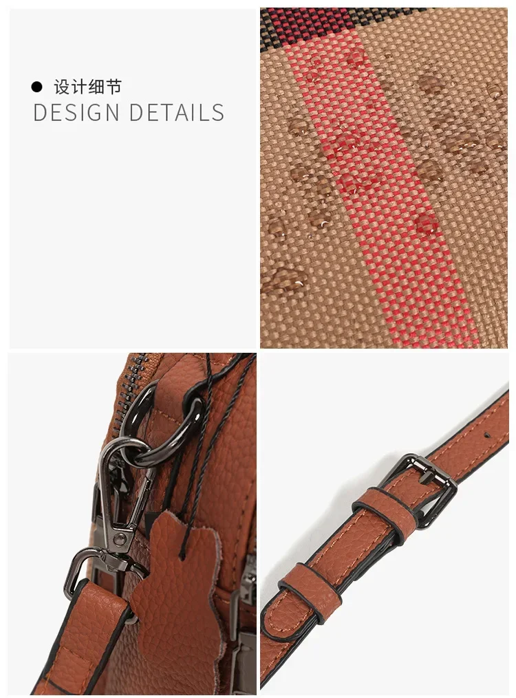 Classic Elegant Leather Crossbody Diaper Bag: Luxury Women's Handbag With Vintage Designer Look And Large Capacity Messenger