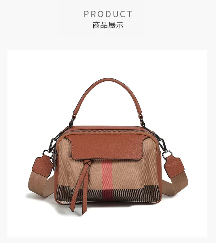 Classic Elegant Leather Crossbody Diaper Bag: Luxury Women's Handbag With Vintage Designer Look And Large Capacity Messenger