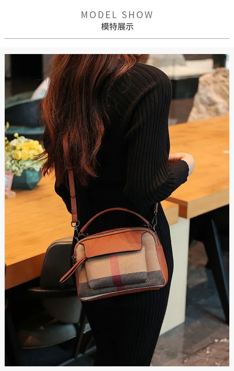 Classic Elegant Leather Crossbody Diaper Bag: Luxury Women's Handbag With Vintage Designer Look And Large Capacity Messenger