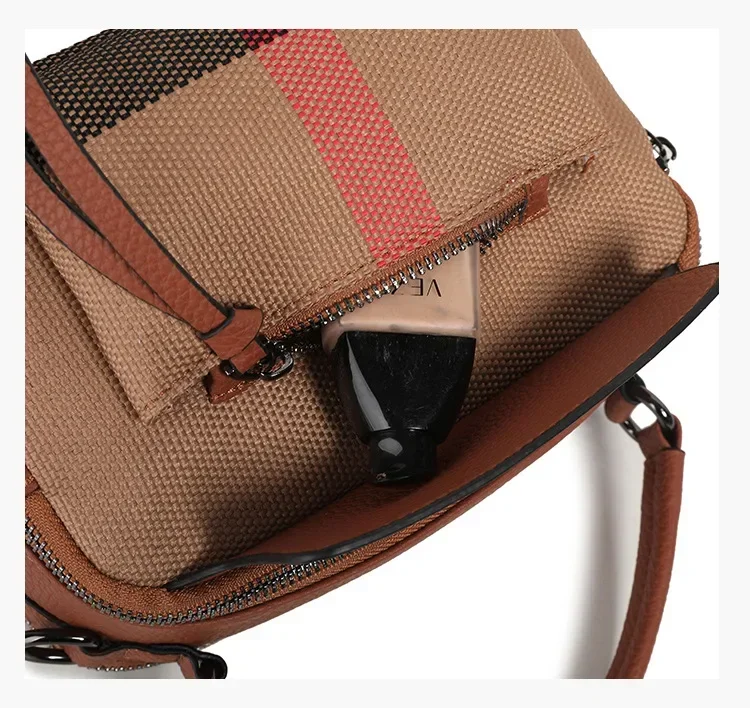 Classic Elegant Leather Crossbody Diaper Bag: Luxury Women's Handbag With Vintage Designer Look And Large Capacity Messenger