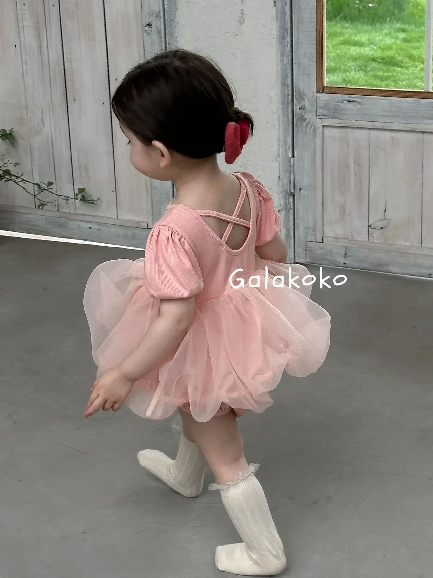 Somenie Summer baby and child conjoined triangle Ha Yi Sha dress crawling dress holiday outing princess dress girl sleeveless