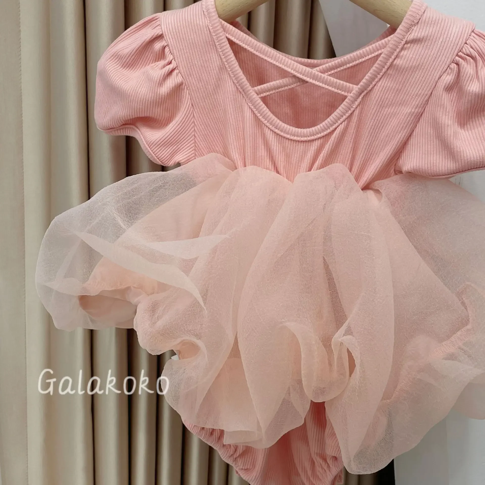 Somenie Summer baby and child conjoined triangle Ha Yi Sha dress crawling dress holiday outing princess dress girl sleeveless