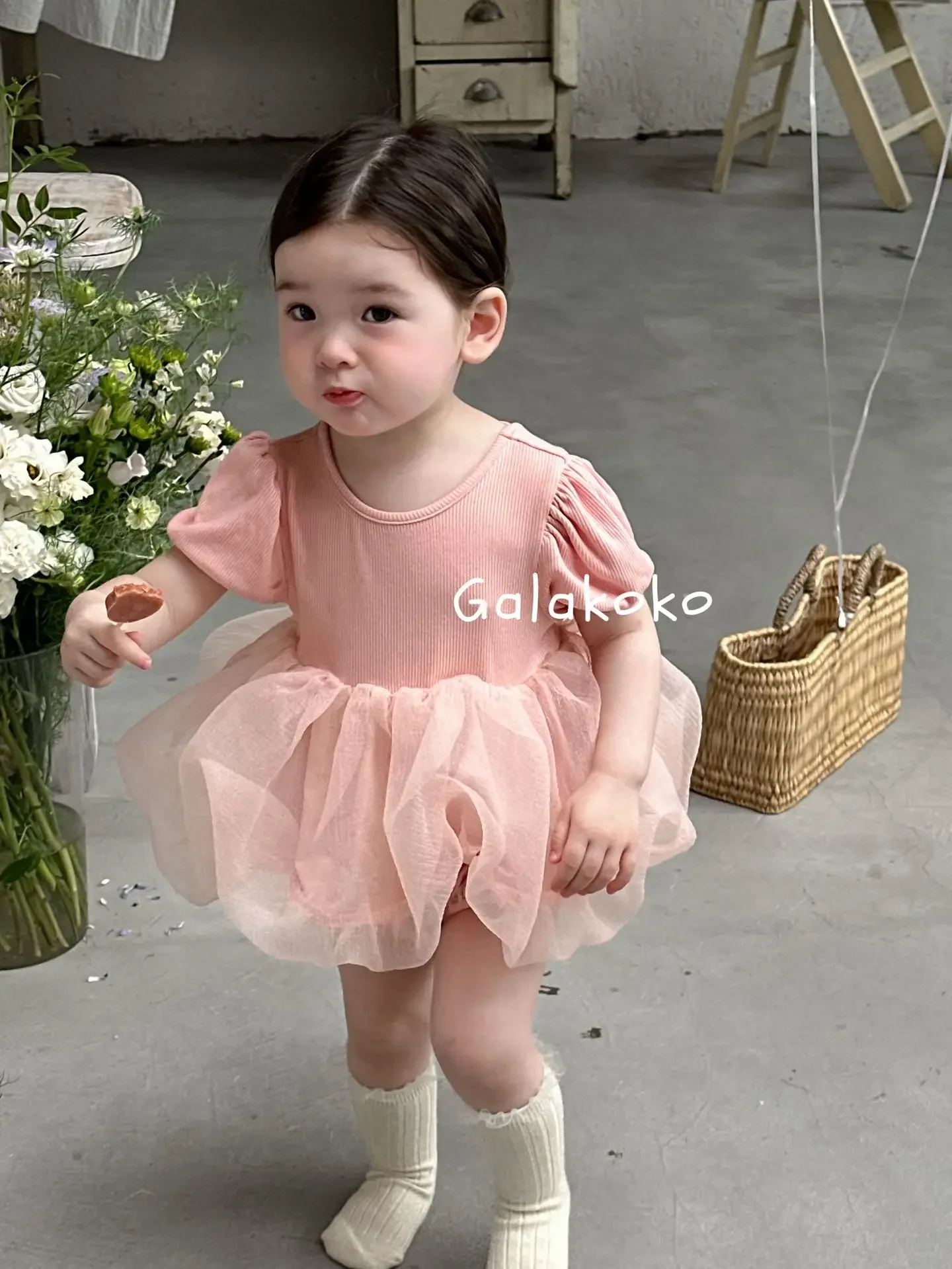 Somenie Summer baby and child conjoined triangle Ha Yi Sha dress crawling dress holiday outing princess dress girl sleeveless