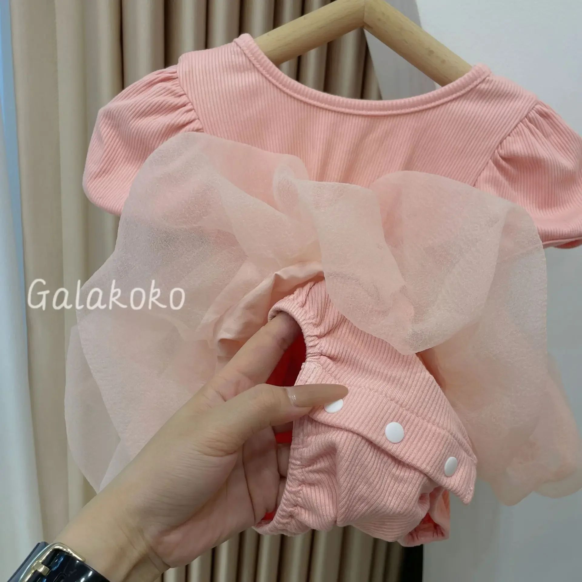 Somenie Summer baby and child conjoined triangle Ha Yi Sha dress crawling dress holiday outing princess dress girl sleeveless