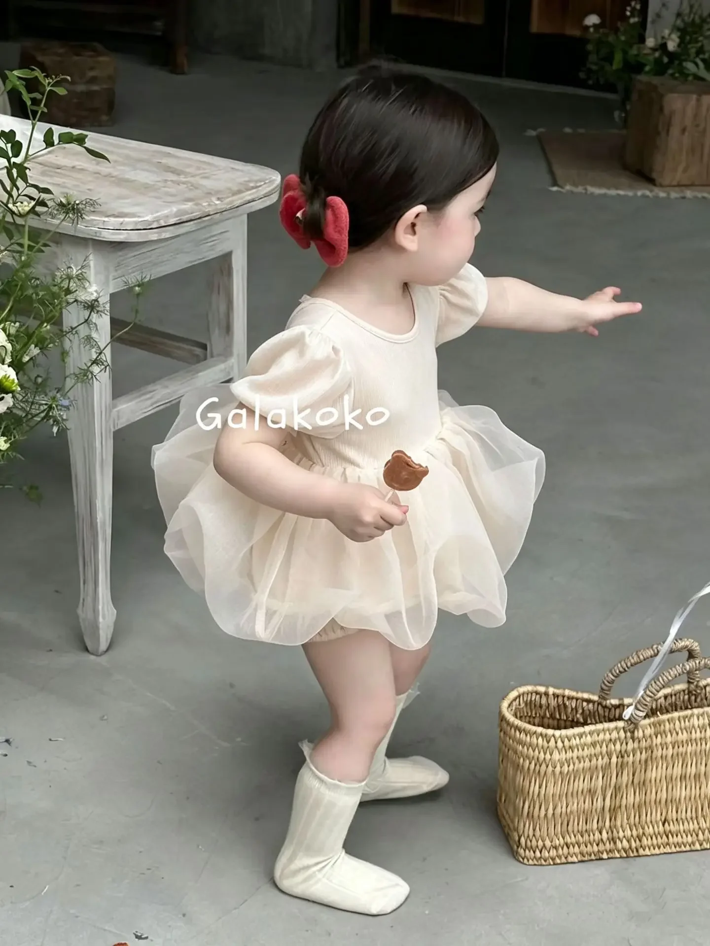 Somenie Summer baby and child conjoined triangle Ha Yi Sha dress crawling dress holiday outing princess dress girl sleeveless