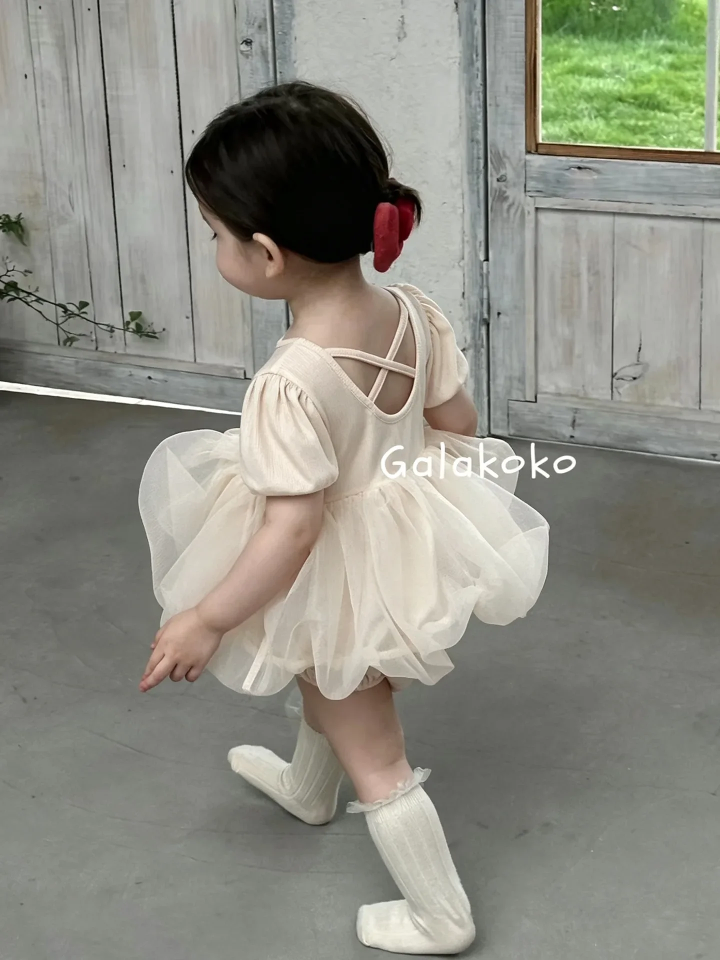Somenie Summer baby and child conjoined triangle Ha Yi Sha dress crawling dress holiday outing princess dress girl sleeveless
