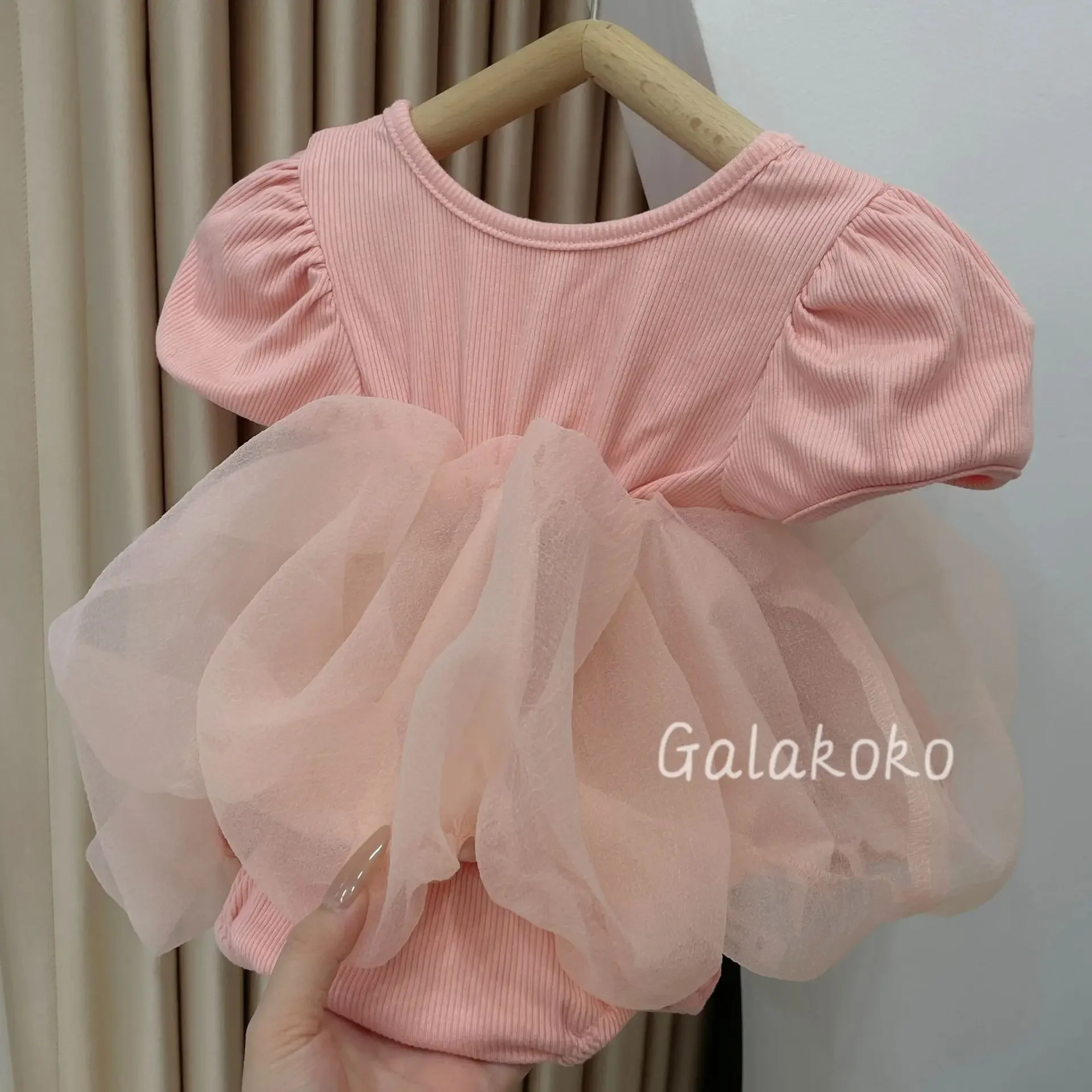 Somenie Summer baby and child conjoined triangle Ha Yi Sha dress crawling dress holiday outing princess dress girl sleeveless