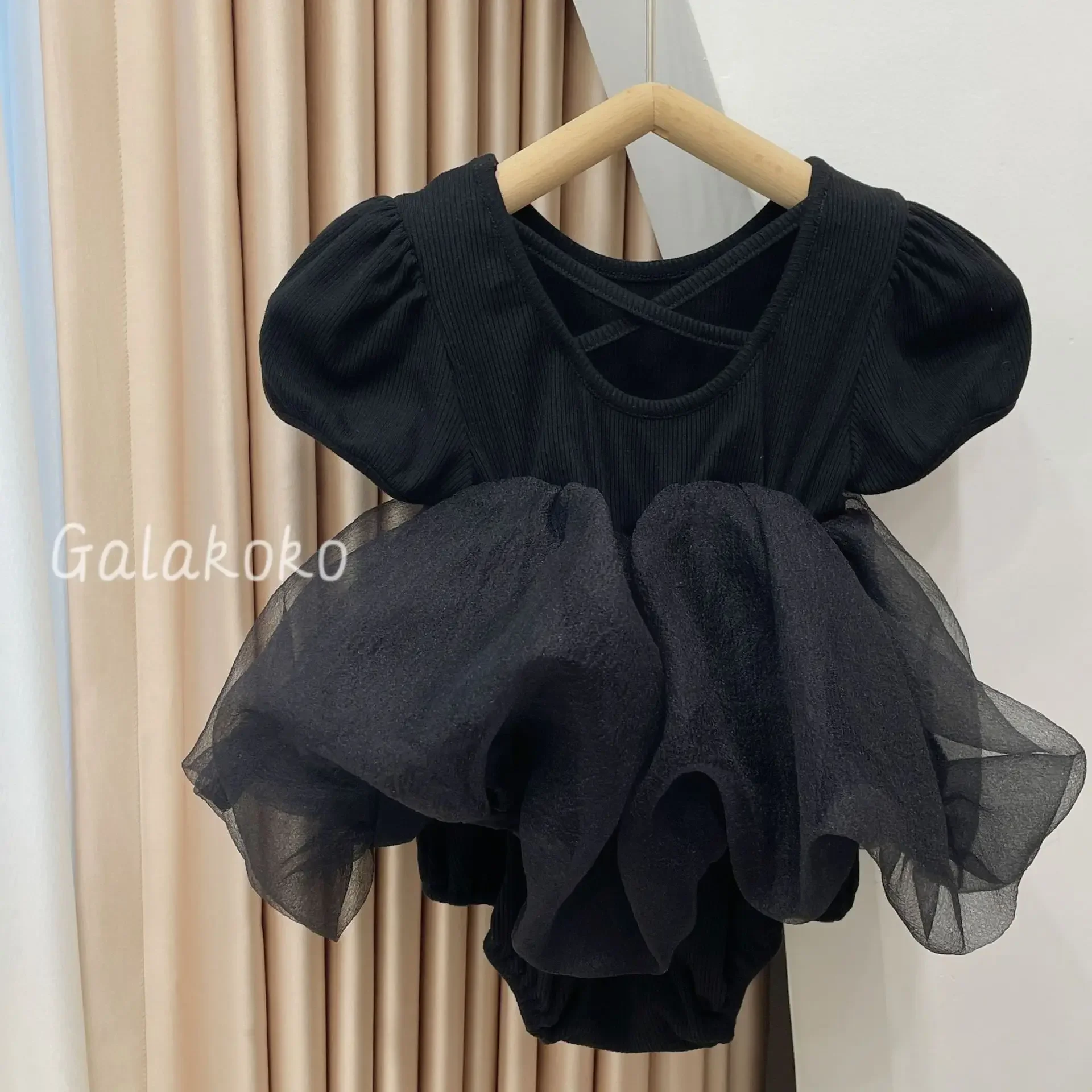 Somenie Summer baby and child conjoined triangle Ha Yi Sha dress crawling dress holiday outing princess dress girl sleeveless