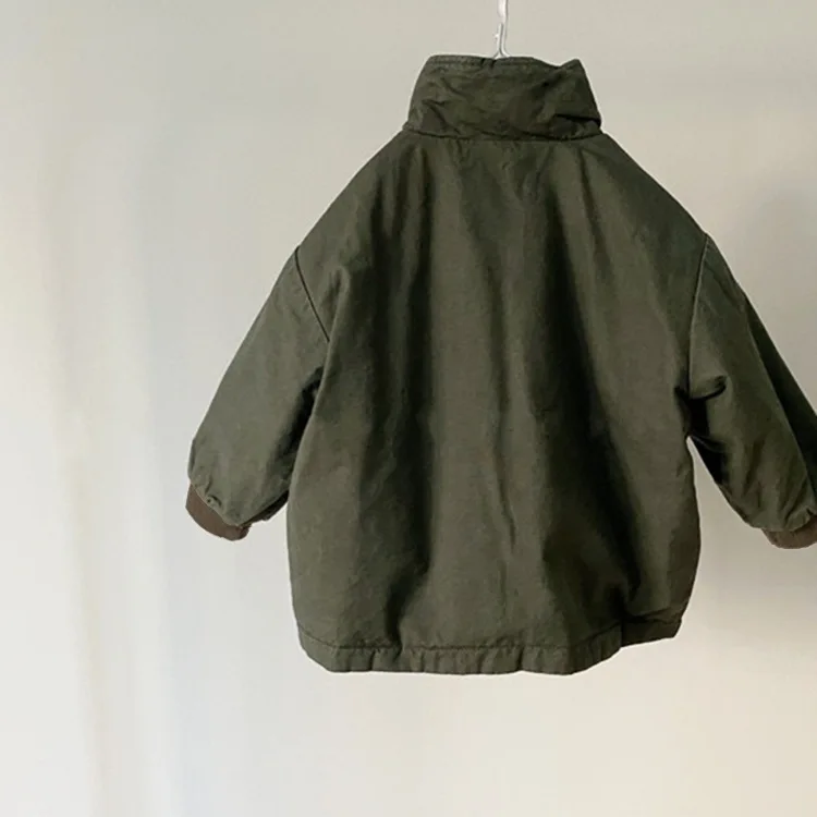Korean version parent-child thick male and female stand-up collar cotton and cotton coat children's autumn winter wear