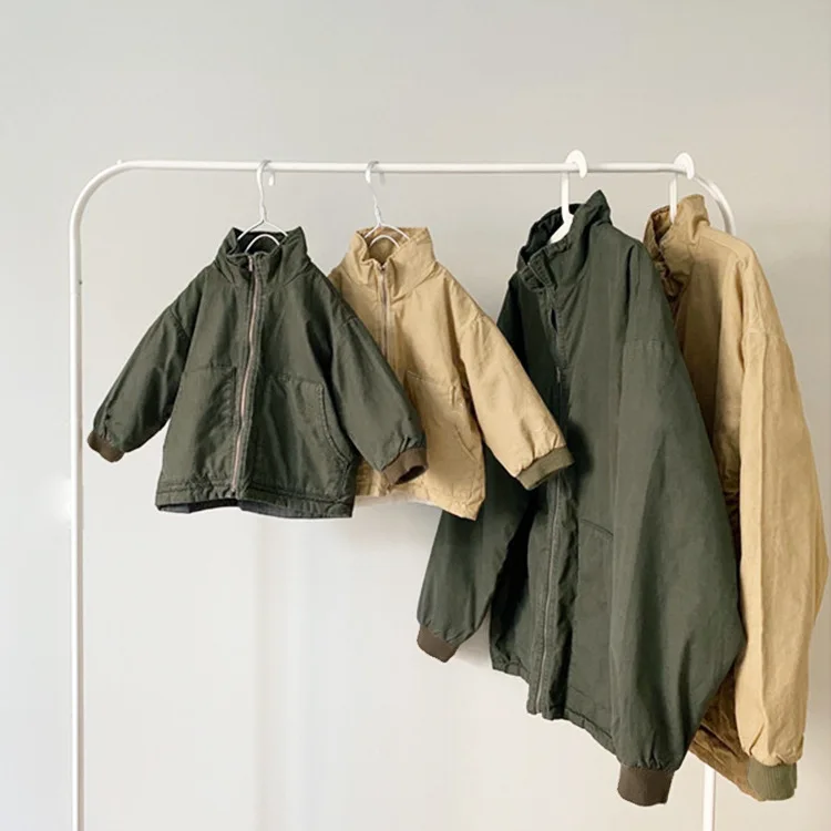 Korean version parent-child thick male and female stand-up collar cotton and cotton coat children's autumn winter wear