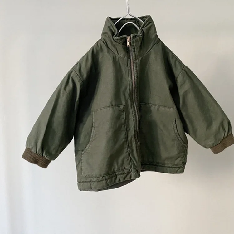 Korean version parent-child thick male and female stand-up collar cotton and cotton coat children's autumn winter wear