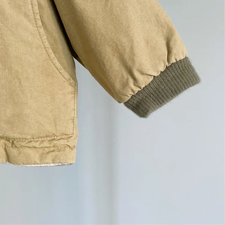 Korean version parent-child thick male and female stand-up collar cotton and cotton coat children's autumn winter wear
