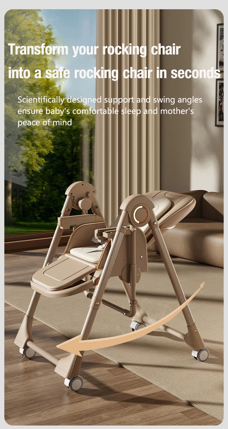 Baby High Chair Baby Dinner Table Chair with Skin Friendly Cotton Pad Multi Functional Infant High Chair