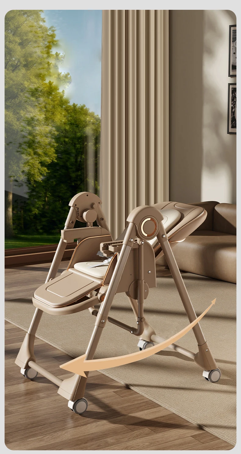 Baby High Chair Baby Dinner Table Chair with Skin Friendly Cotton Pad Multi Functional Infant High Chair