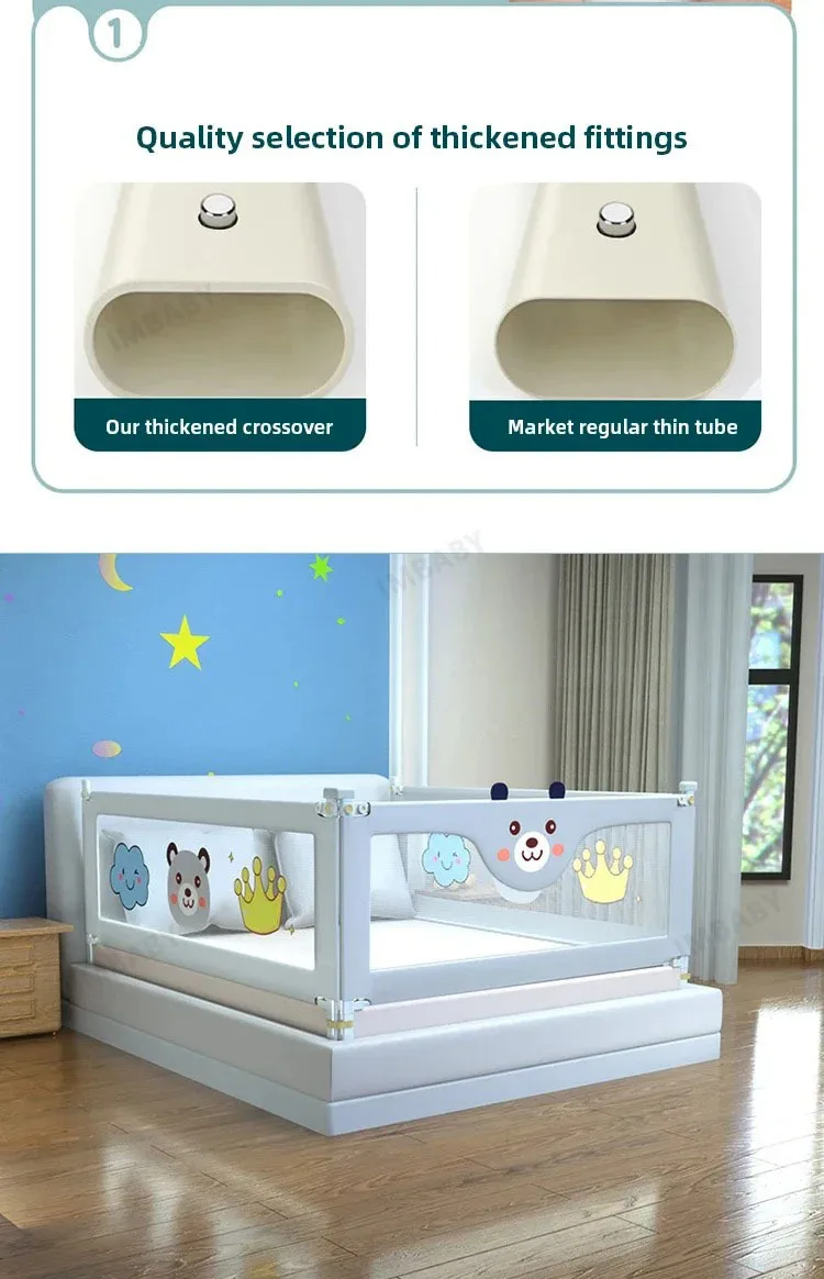 IMBABY Baby Playpen Liftable Bed Fence Portable Playpen Bed Play Space for Children Crib Rail Barrier High Quality Fence for Kid