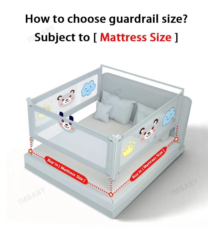 IMBABY Baby Playpen Liftable Bed Fence Portable Playpen Bed Play Space for Children Crib Rail Barrier High Quality Fence for Kid