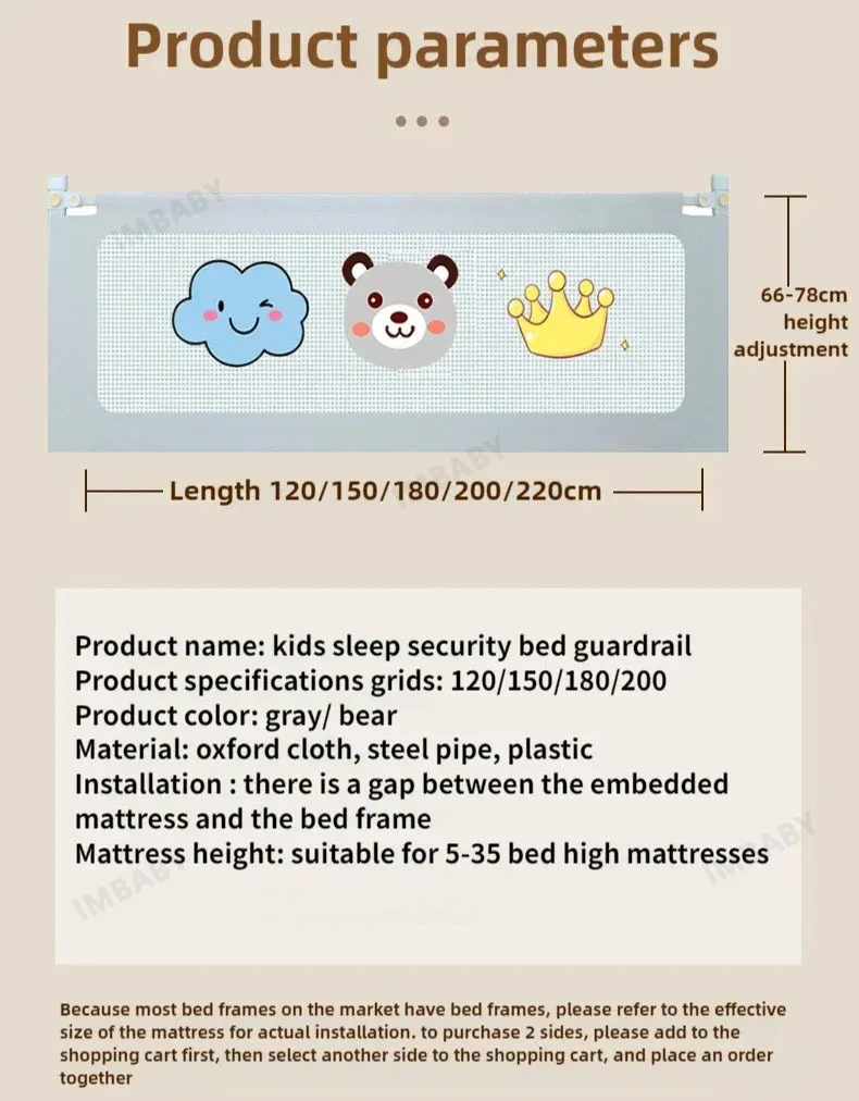 IMBABY Baby Playpen Liftable Bed Fence Portable Playpen Bed Play Space for Children Crib Rail Barrier High Quality Fence for Kid