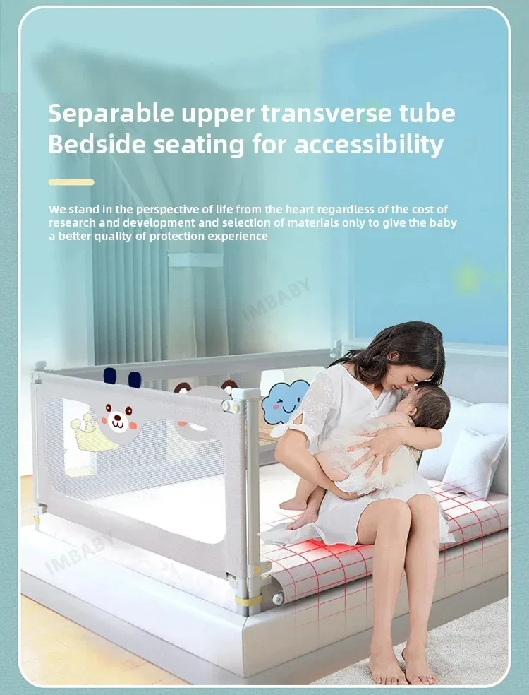 IMBABY Baby Playpen Liftable Bed Fence Portable Playpen Bed Play Space for Children Crib Rail Barrier High Quality Fence for Kid