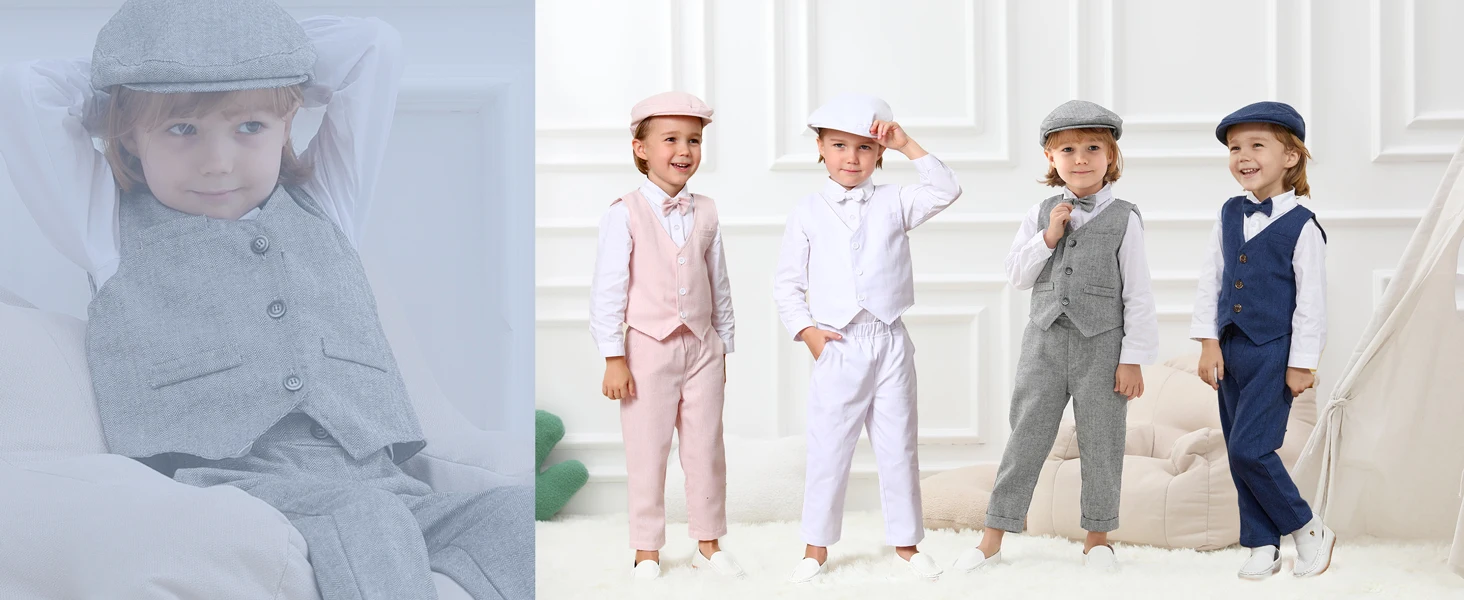 Kids Clothes Boys Wedding Suit Toddler Gentleman Outfit Infant Birthday Baptism Set Baby Formal Party Gift Christening Blazer