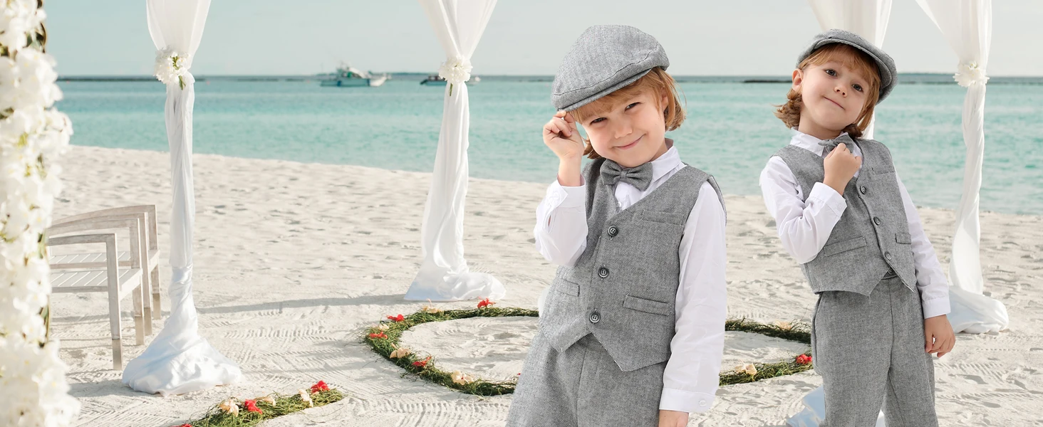 Kids Clothes Boys Wedding Suit Toddler Gentleman Outfit Infant Birthday Baptism Set Baby Formal Party Gift Christening Blazer