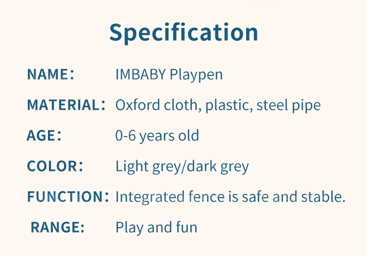 Baby Playpens Light Gray Children's Play Playpen Large Indoor Baby Playground with Protective Angle Activities Fence for Baby