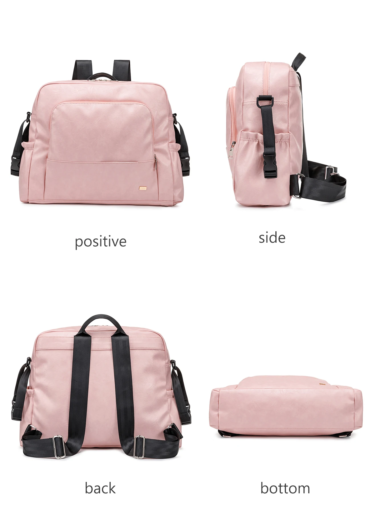 Soboba New Mommy Diaper Backpack Large Capacity Multi-functional Waterproof Diaper Bag for Quick Out Going with 2 Straps