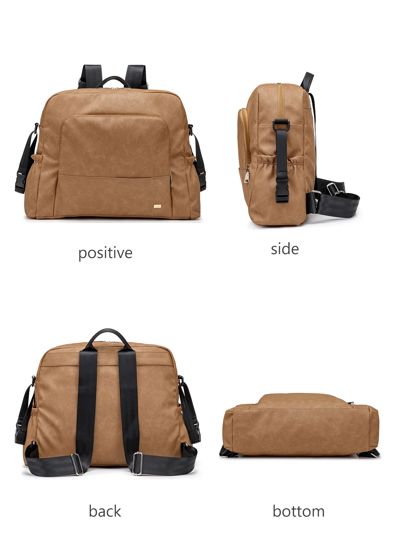 Soboba New Mommy Diaper Backpack Large Capacity Multi-functional Waterproof Diaper Bag for Quick Out Going with 2 Straps