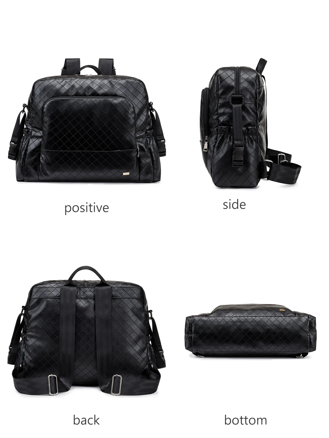 Soboba New Mommy Diaper Backpack Large Capacity Multi-functional Waterproof Diaper Bag for Quick Out Going with 2 Straps