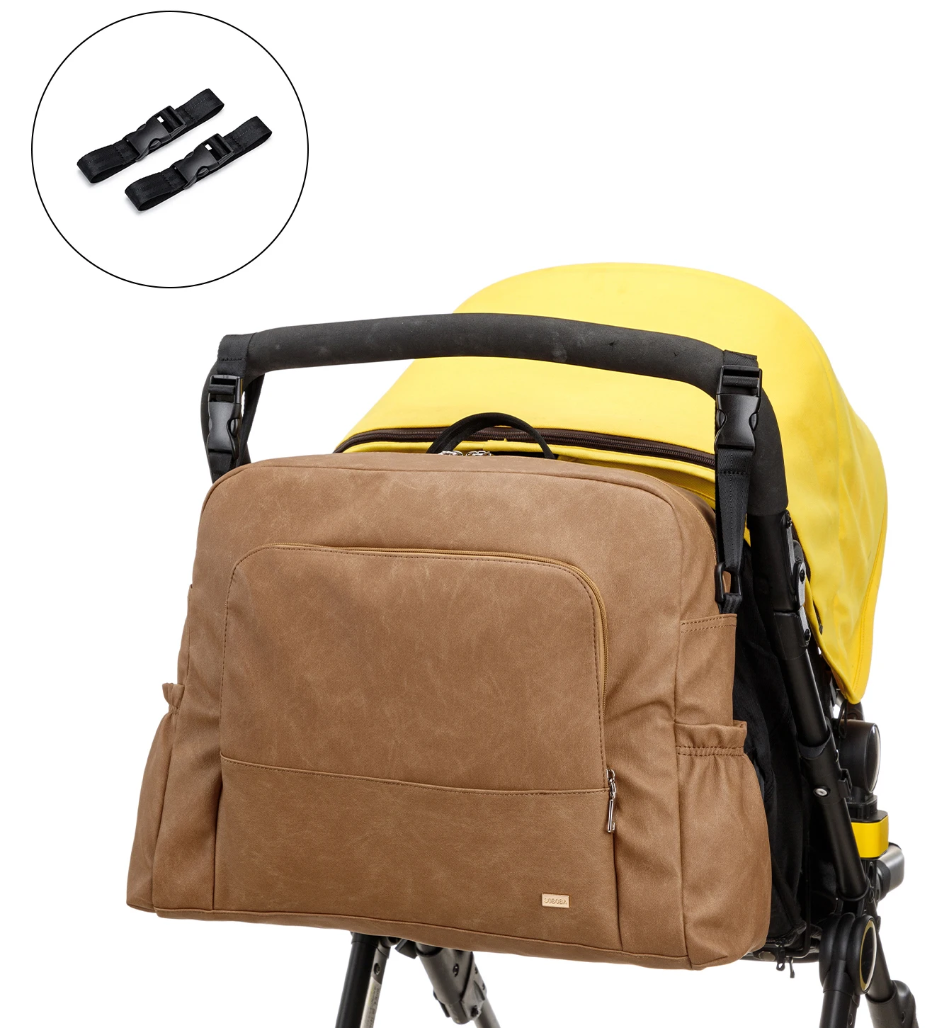 Soboba New Mommy Diaper Backpack Large Capacity Multi-functional Waterproof Diaper Bag for Quick Out Going with 2 Straps