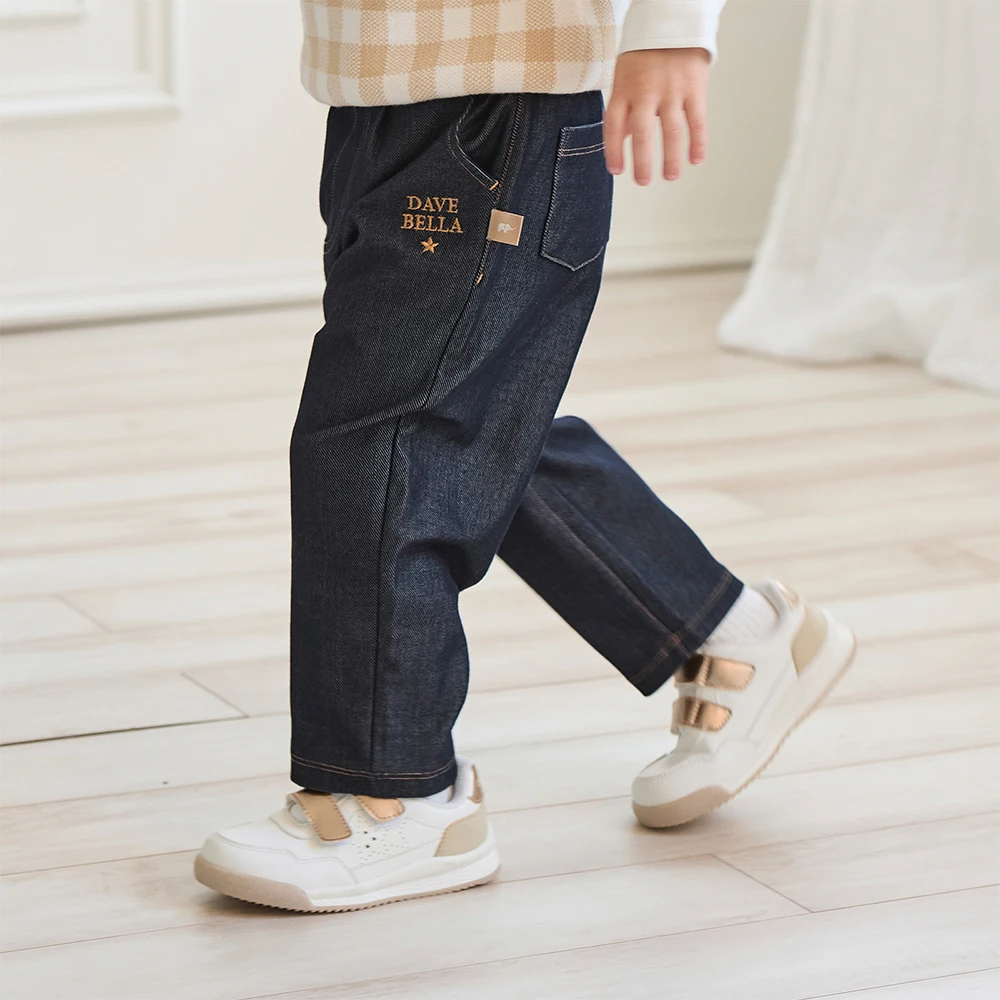 Dave Bella Children's Jean Pants 2025 New Spring Autumn Boys Cowboy Straight Pants Casual Loose Outdoor Trousers DB3252882