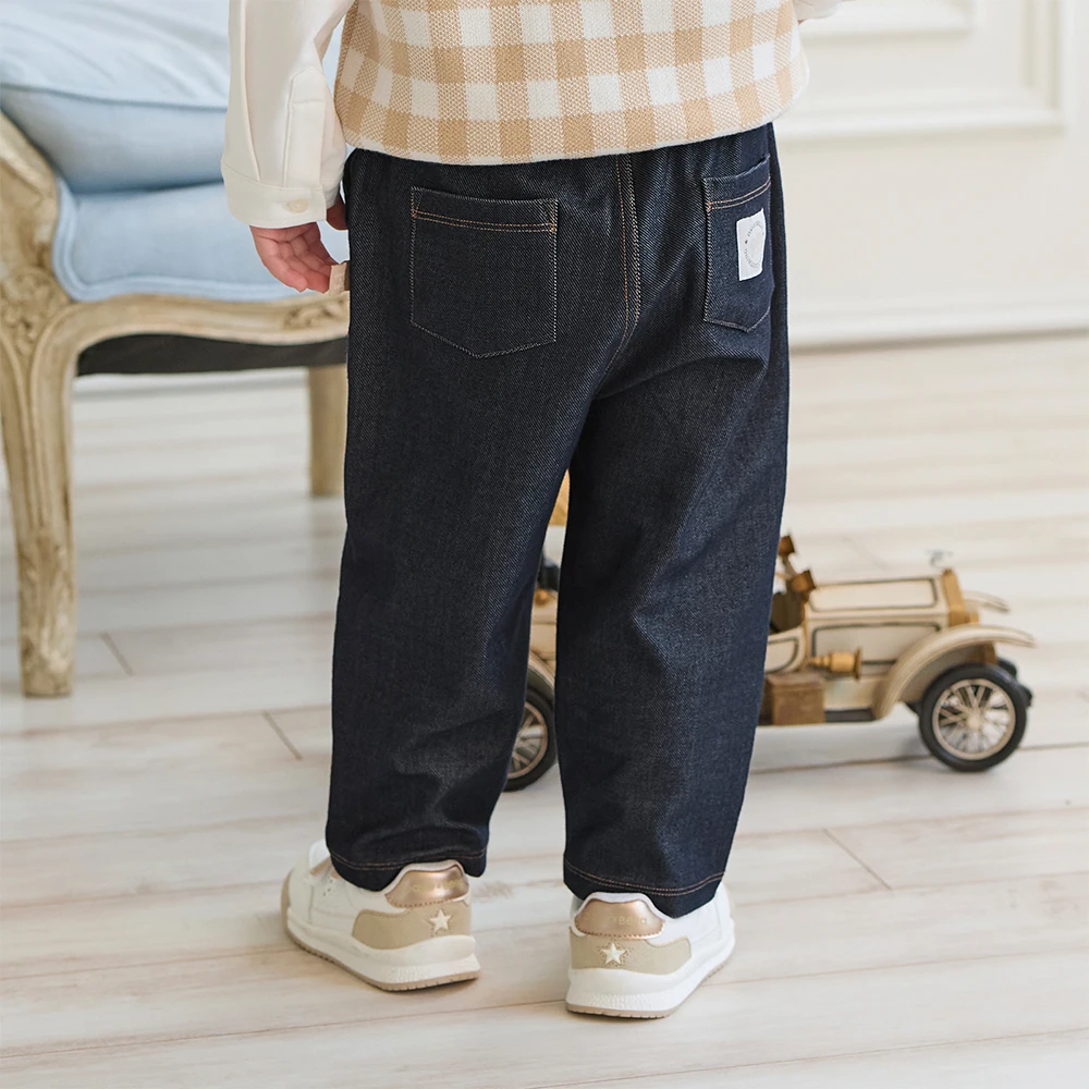 Dave Bella Children's Jean Pants 2025 New Spring Autumn Boys Cowboy Straight Pants Casual Loose Outdoor Trousers DB3252882