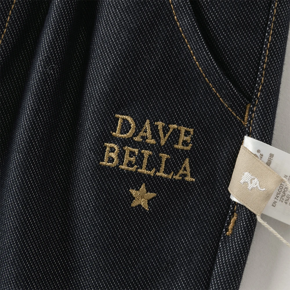 Dave Bella Children's Jean Pants 2025 New Spring Autumn Boys Cowboy Straight Pants Casual Loose Outdoor Trousers DB3252882