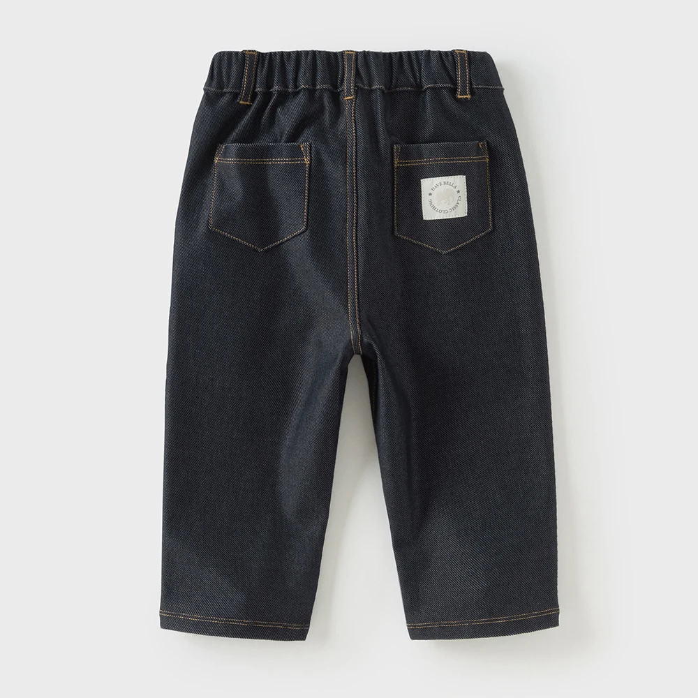 Dave Bella Children's Jean Pants 2025 New Spring Autumn Boys Cowboy Straight Pants Casual Loose Outdoor Trousers DB3252882