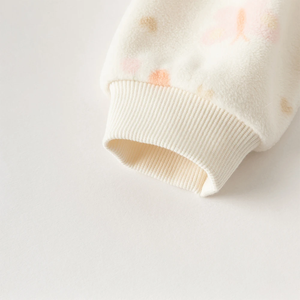 Dave Bella Girls Pullover Autumn Winter Butterfly Print Baby Plush Warm Sweatshirt Kid Sportswear Children Cute Hoodie DB4254781