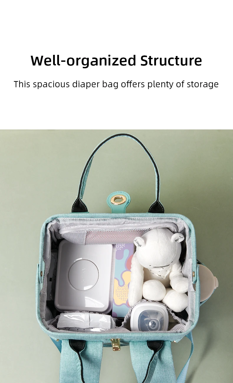 Sunveno Portable Diaper Bag Backpack Multifunction Travel Backpack Maternity Baby Changing Bags Large Capacity