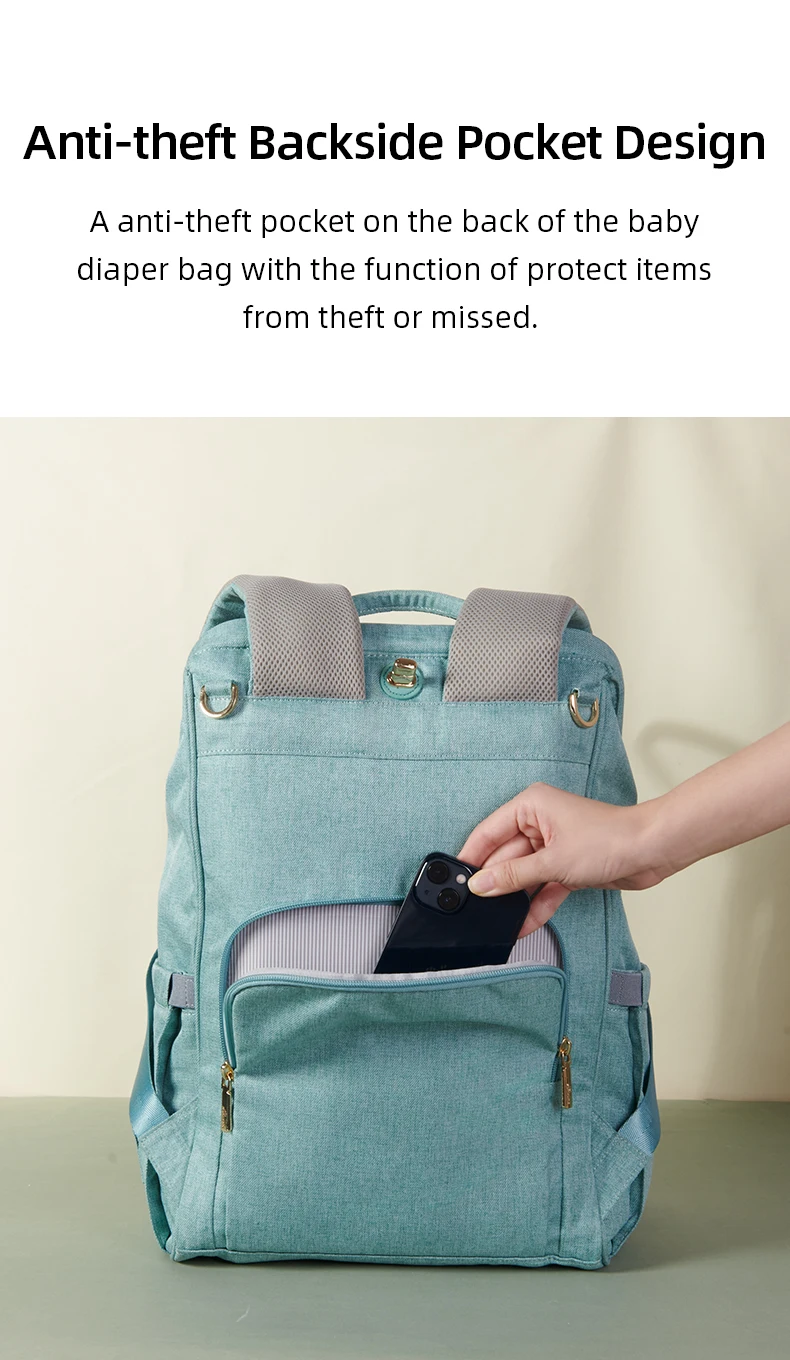 Sunveno Portable Diaper Bag Backpack Multifunction Travel Backpack Maternity Baby Changing Bags Large Capacity
