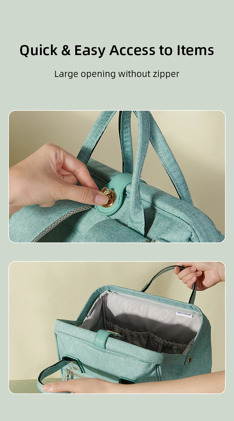 Sunveno Portable Diaper Bag Backpack Multifunction Travel Backpack Maternity Baby Changing Bags Large Capacity