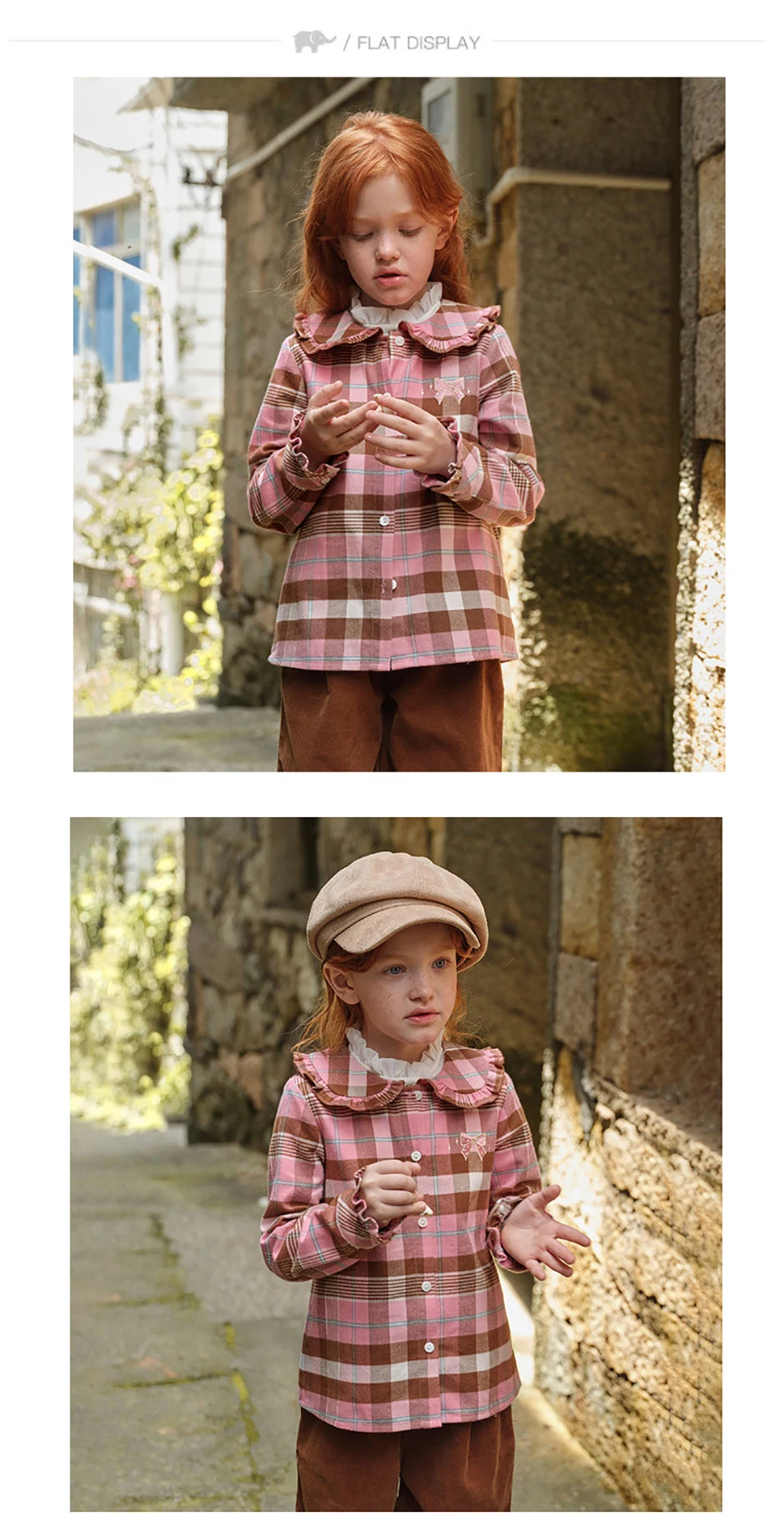 Dave Bella Children's Plaid Autumn Spring Shirt Girls Casual Outdoor Long Sleeve Blouse Tops Formal Party Clothes DK3253679
