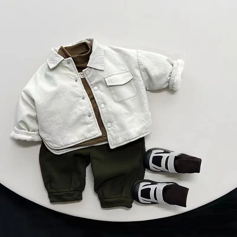 New Boy Jackets Fleece Kids Coats Fashion Children Outerwear Winter Autumn
