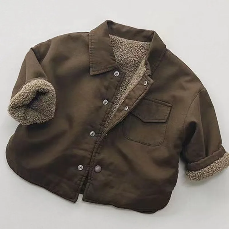New Boy Jackets Fleece Kids Coats Fashion Children Outerwear Winter Autumn