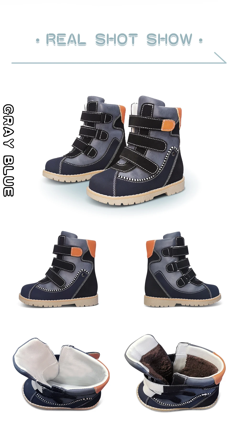 Kids Boys High Top Boots Orthopedic Shoes For Children Toddler New Cow Leather Girls Clubfoot Black Medical Orthotics Footwear