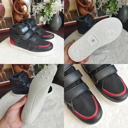 Ortoluckland Children Sneakers Kids Boys Leather Mesh Orthopedic Shoes Toddler Baby Girls Tiptoe Arch Support Soles Footwear