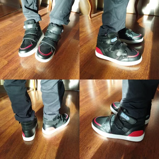 Ortoluckland Children Sneakers Kids Boys Leather Mesh Orthopedic Shoes Toddler Baby Girls Tiptoe Arch Support Soles Footwear