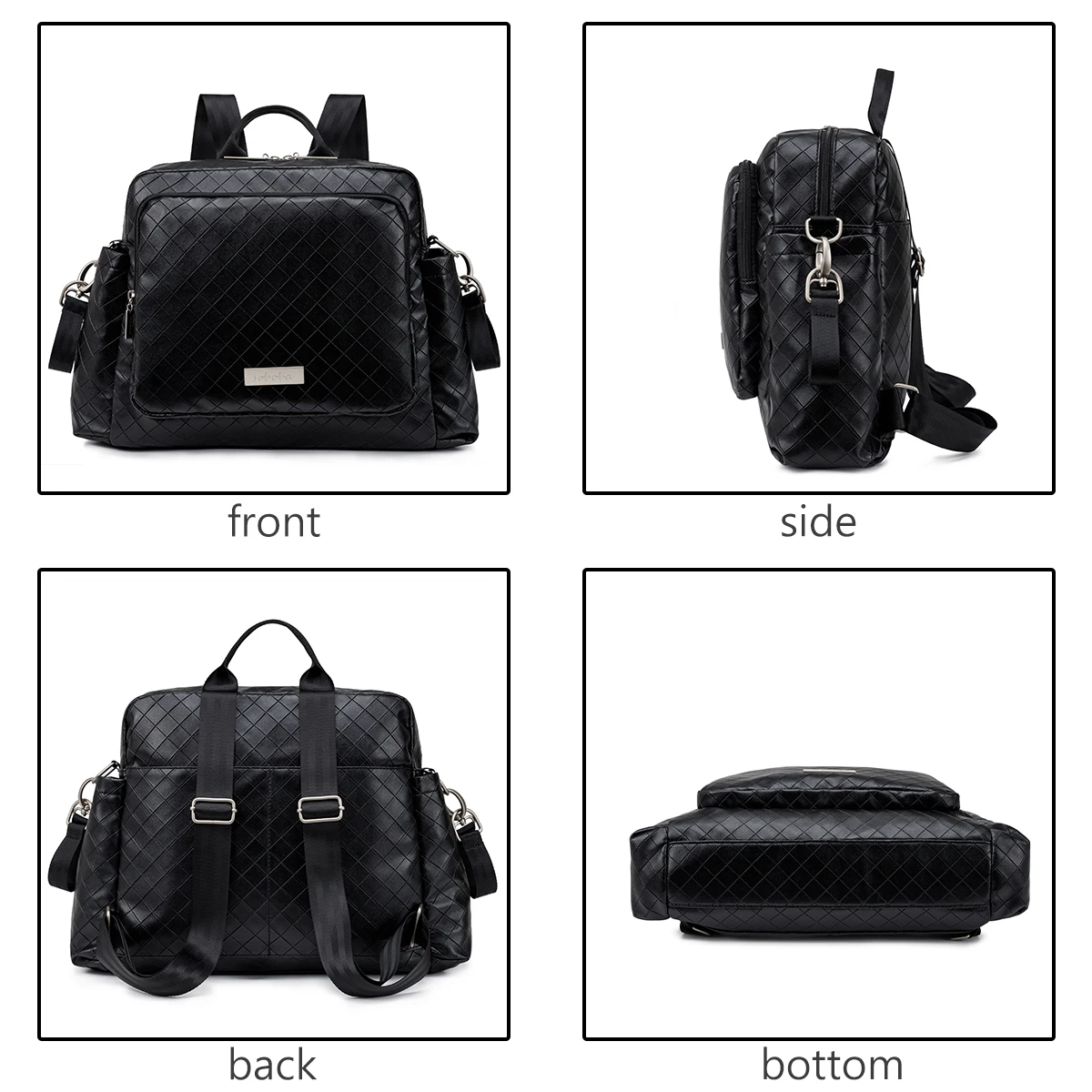 Soboba 2023 New Diaper Bags for Mother Waterproof Large Capacity Solid Polyester Diaper Backpacks Travel Bag for Newborn Baby