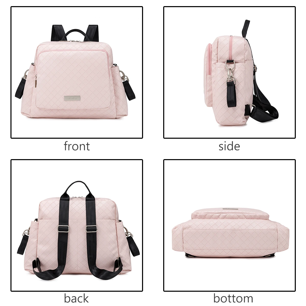 Soboba 2023 New Diaper Bags for Mother Waterproof Large Capacity Solid Polyester Diaper Backpacks Travel Bag for Newborn Baby