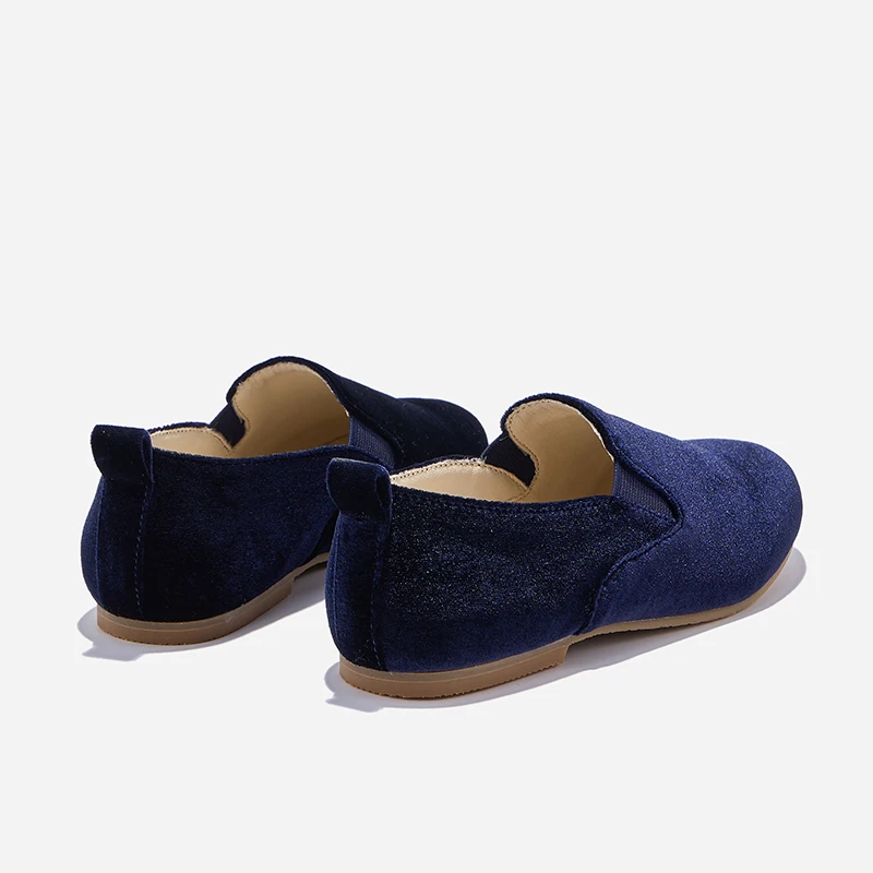 W-AP8-008 Boys And Girls Slip-on For School Velvet Quality New Black Blue Kids Shoes Hot Trend For Wimter Lovely