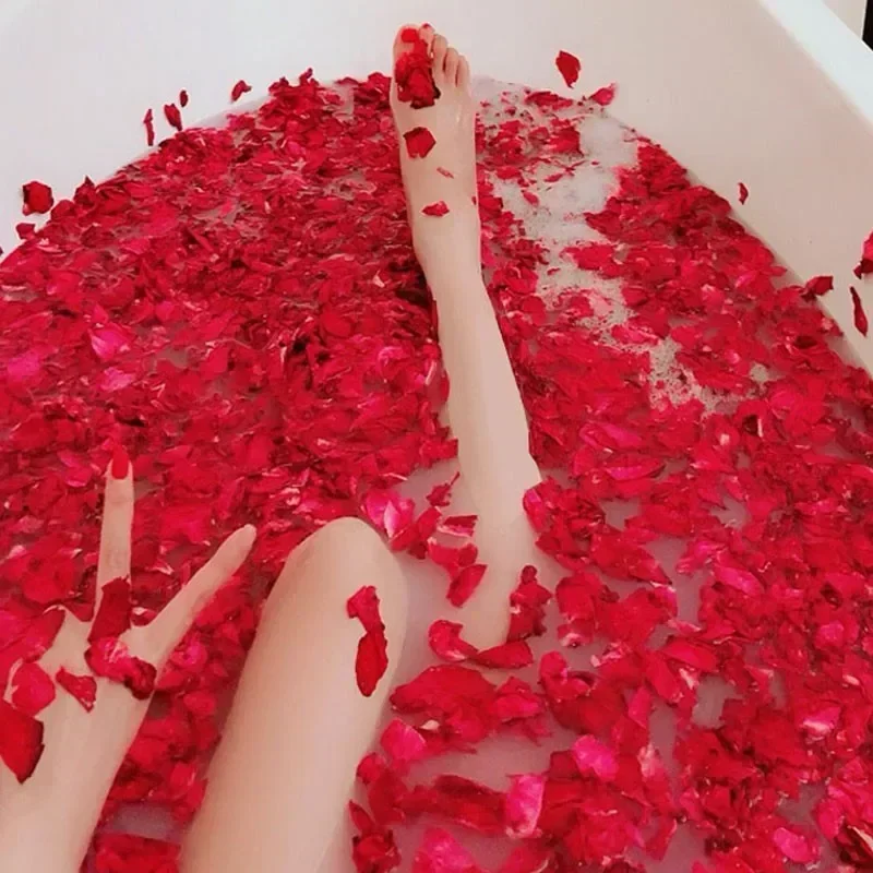 500g 2025 Fresh Rose Flowers Natural Dried Rose Petals Bath Dry Flower Petal Spa Whitening Shower Aromatherapy Bathing Supply
