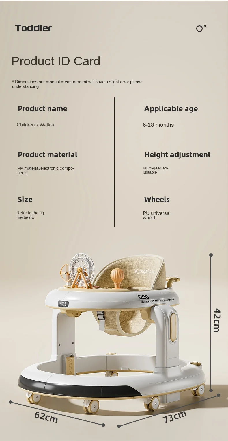 anti-bowleg foldable 3-in-1 multifunctional baby walker – 2025 new model for 6-18 month olds