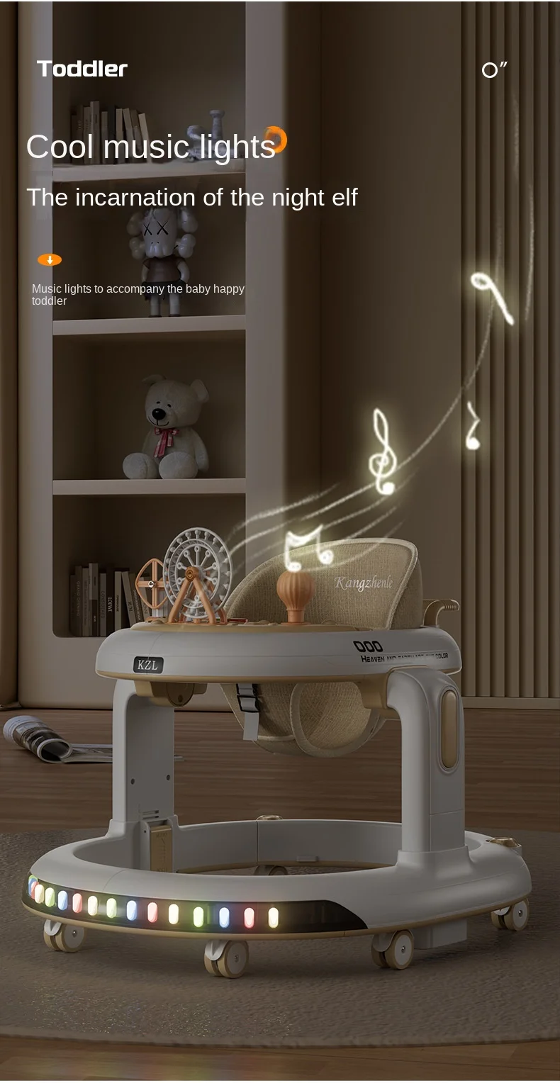 anti-bowleg foldable 3-in-1 multifunctional baby walker – 2025 new model for 6-18 month olds